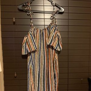 Striped Off-the-Shoulder Dress